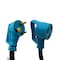 Connecticut Electric STW Extension Cord, 10 AWG, Indoor/Outdoor, 10/3, 1 Outlets, TT-30R, Black/Blue, Nylon, TT-30P HEPC3030PGH - alternate 2